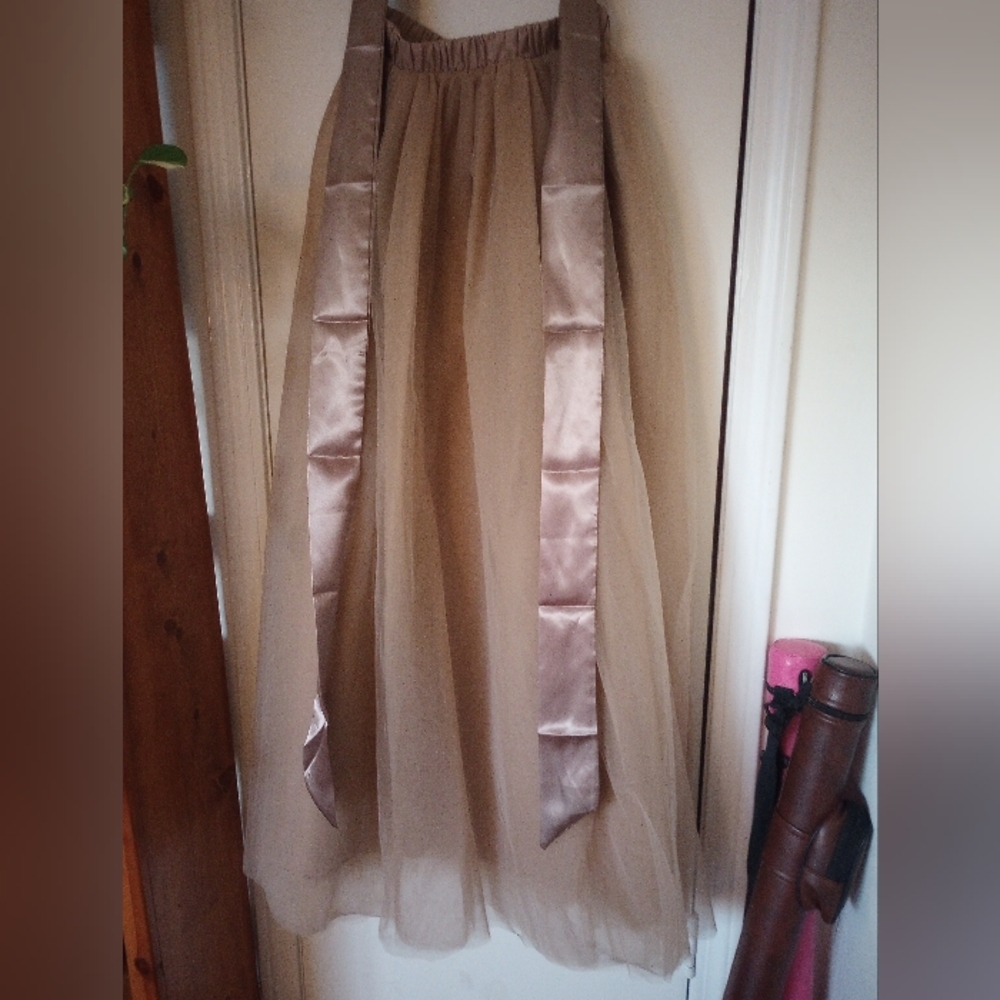 Tan Tulle Skirt Size 8